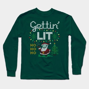 Santa's Gettin Lit Long Sleeve T-Shirt